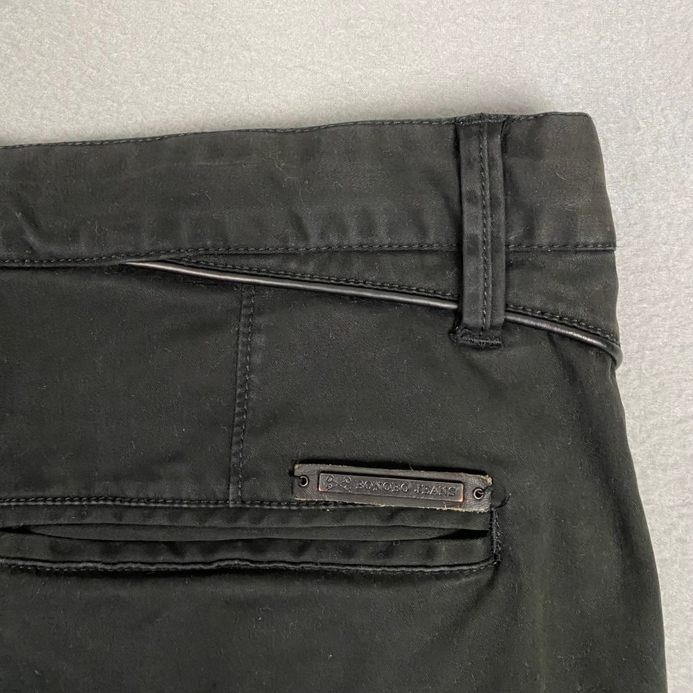 Bonobo Planet‎ Jeans Mens Black Straight Slim Leg Chino Pants France 46 US 35-36 - Picture 5 of 13